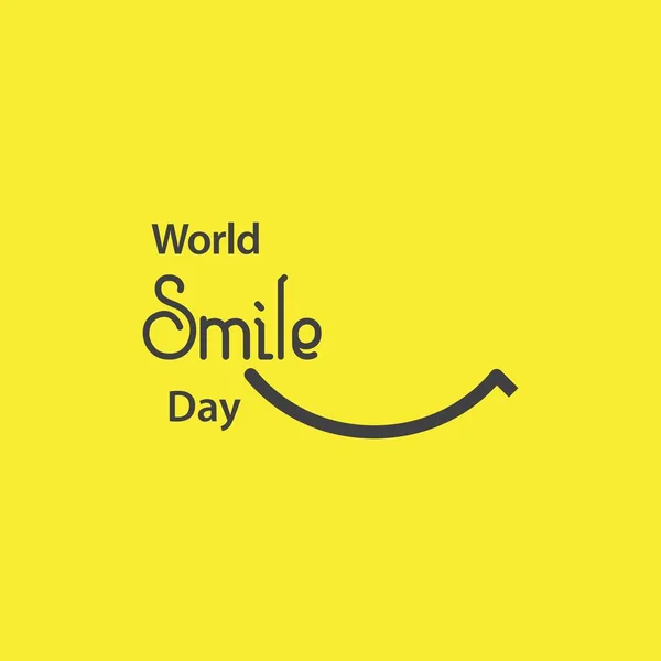 World Smile Day Vector Template Design Illustration — Stock Vector