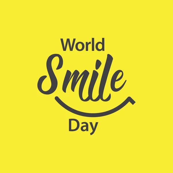 World Smile Day Vector Template Design Illustration — Stock Vector