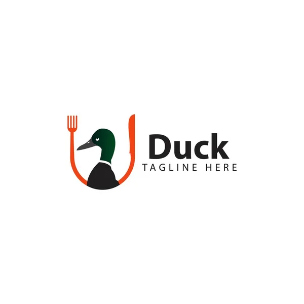Duck Logo Vector Template Design Ilustração —  Vetores de Stock