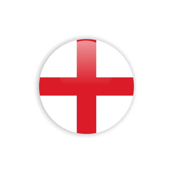 Projeto do modelo do vetor da bandeira de Inglaterra do botão — Vetor de Stock