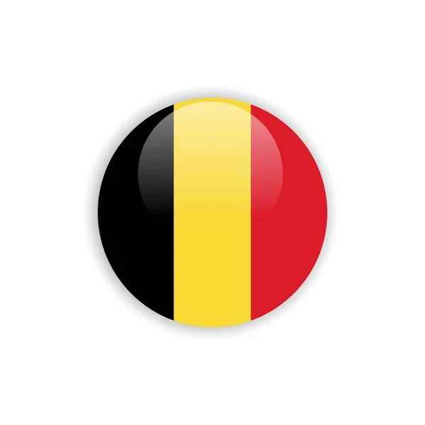 Knop België vlag vector sjabloonontwerp — Stockvector