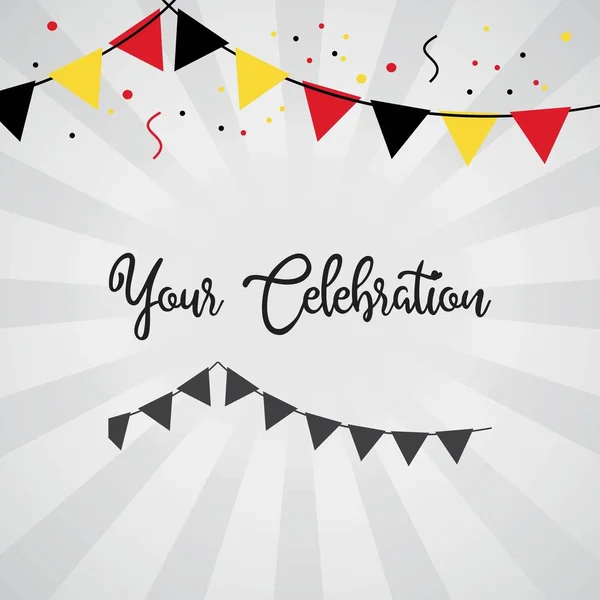 Your Celebration Vector Template Design Illustration — Stock Vector