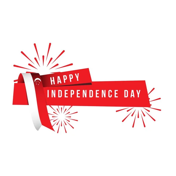 Happy Singapore Independence Day Vector Template Design — Stock Vector