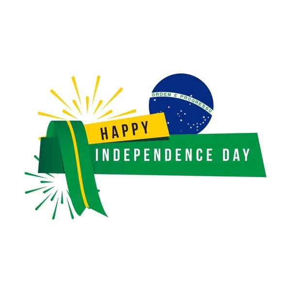 Happy Brazil Independent Day Vector Template Desain ilustrasi - Stok Vektor