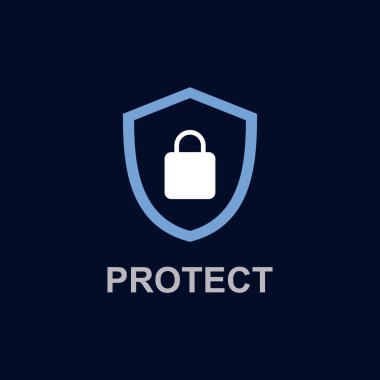 Logo Vektör Şablonu Tasarım Çizimi Koruyun