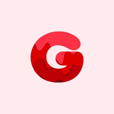 G Kan Font Vektör Şablonu Tasarım İllüstrasyon