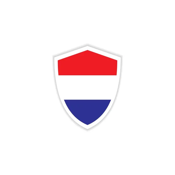 Nederlandse vlag embleem vector sjabloonontwerp illustratie — Stockvector