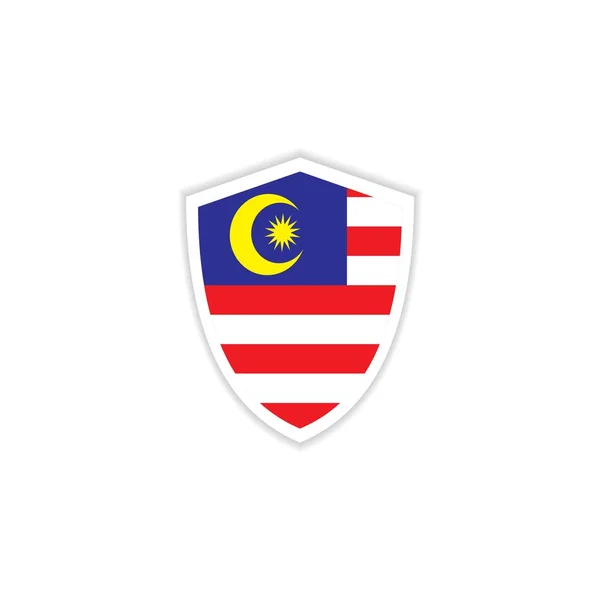 Malaysia flagga emblem vektor mall design illustration — Stock vektor