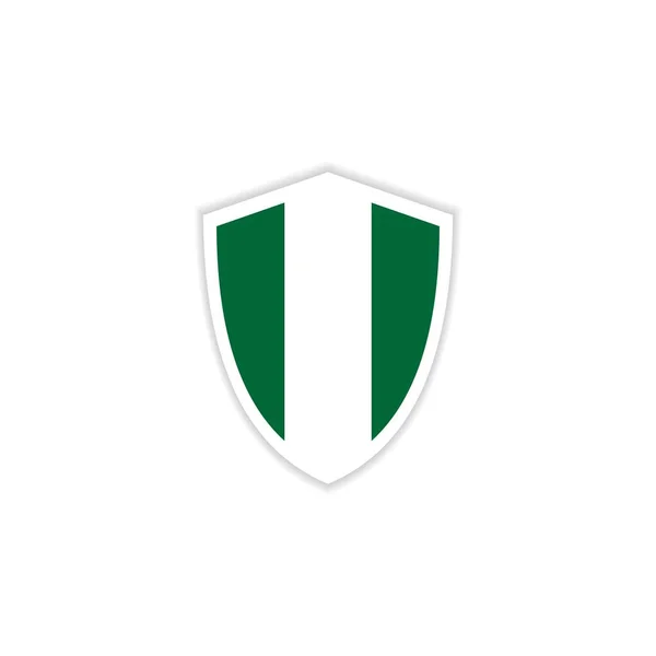 Nigeria emblema de la bandera Vector plantilla diseño ilustración — Archivo Imágenes Vectoriales