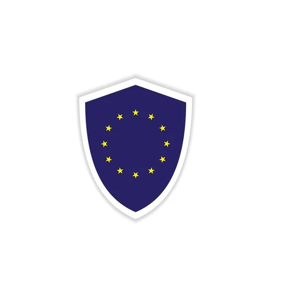 Прапор Європи емблема векторний шаблон для дизайну ілюстрації — стоковий вектор