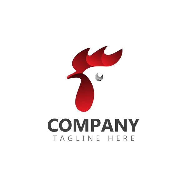 Κοτόπουλο εταιρεία λογότυπου διανυσματικό πρότυπο Design απεικόνιση — Διανυσματικό Αρχείο