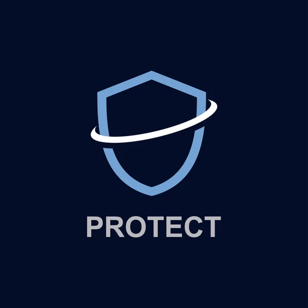 Protect Logo Vector Template Design Illustration — Stock Vector