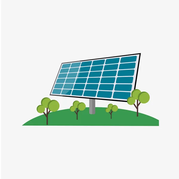 太阳能电池板能源矢量模板设计说明 — 图库矢量图片