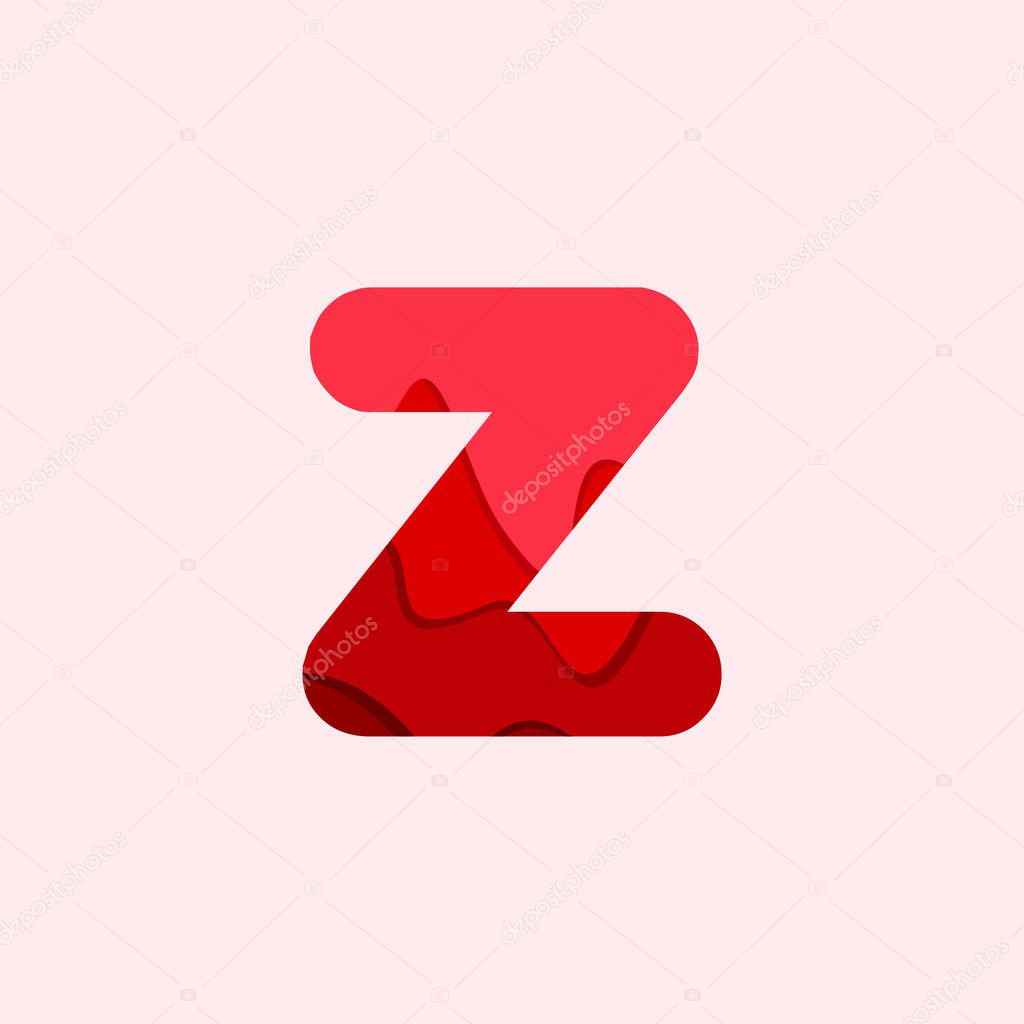 Z Blood Font Vector Template Design Illustration