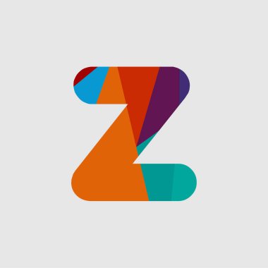 Z Diamond Font Vektör Şablonu Tasarım İllüstrasyon