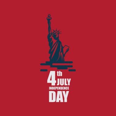 Bağımsızlık Günü 4 Temmuz Vektör Şablonu Tasarım İllüstrasyon