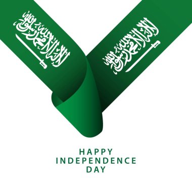 Mutlu Suudi Arabistan Bağımsızlık Günü Vektör Şablontasarım Illustrator