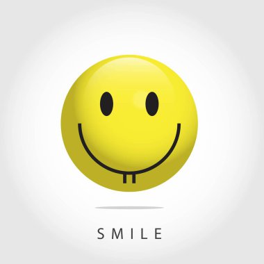 Smile İfade Vektör Şablonu Tasarım İllüstrasyon