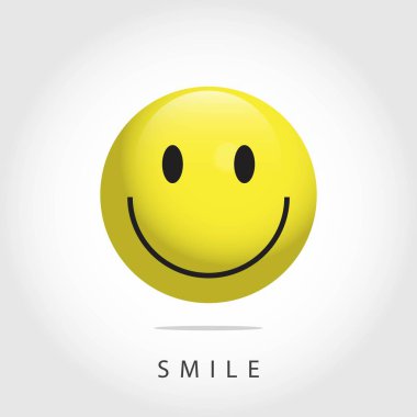 Smile İfade Vektör Şablonu Tasarım İllüstrasyon