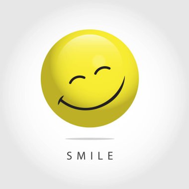 Smile İfade Vektör Şablonu Tasarım İllüstrasyon
