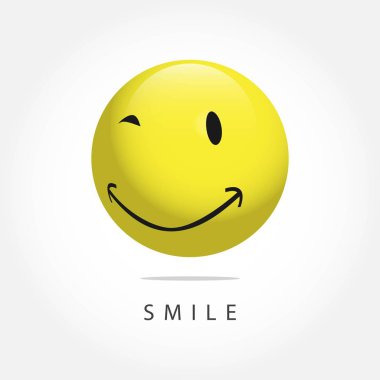 Smile İfade Vektör Şablonu Tasarım İllüstrasyon