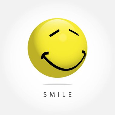 Smile İfade Vektör Şablonu Tasarım İllüstrasyon