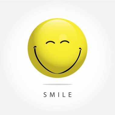 Smile İfade Vektör Şablonu Tasarım İllüstrasyon