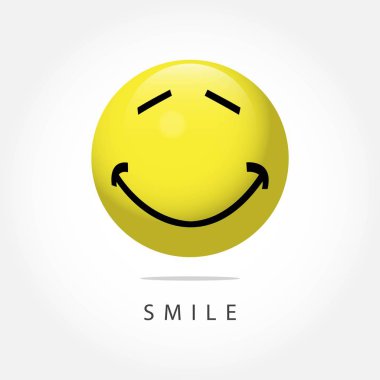 Smile İfade Vektör Şablonu Tasarım İllüstrasyon