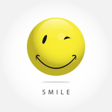 Smile İfade Vektör Şablonu Tasarım İllüstrasyon