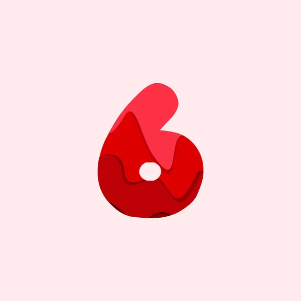 6 혈액 글꼴 벡터 템플릿 디자인 일러스트 — 스톡 벡터