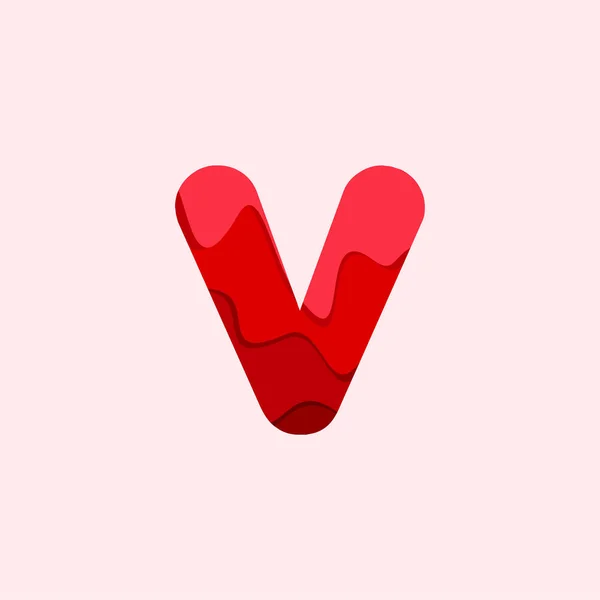 V blod Font vektor mall design illustration — Stock vektor