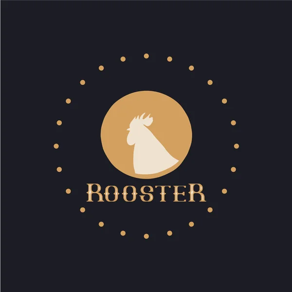 Rooster logo wektor szablon projekt ilustracja — Wektor stockowy