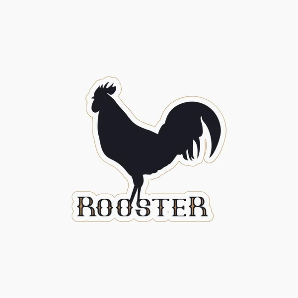Rooster logo wektor szablon projekt ilustracja — Wektor stockowy