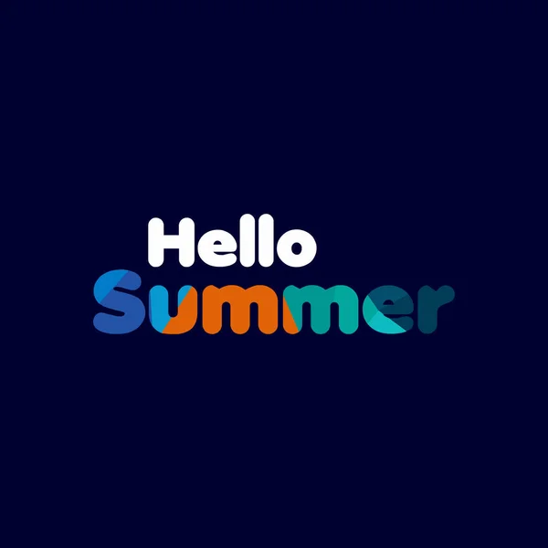 Hello Summer Vector Template Design Illustration