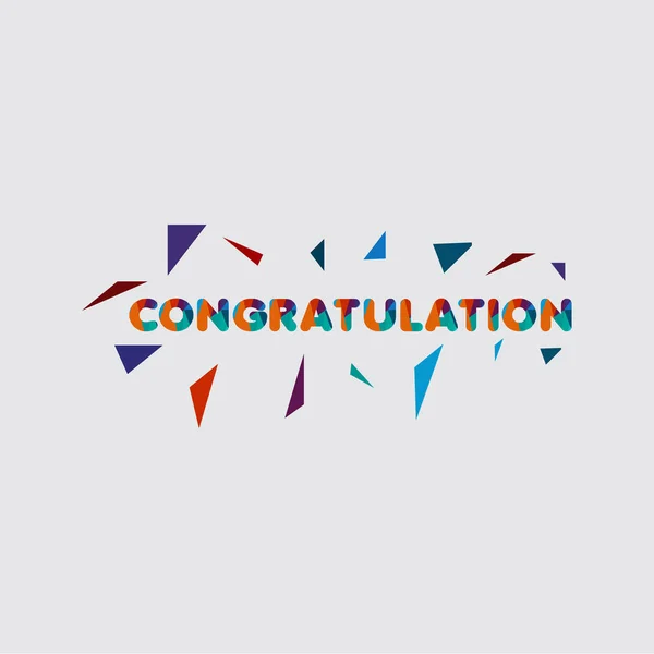 Congratulation Vector Template Design Illustration — Stock Vector