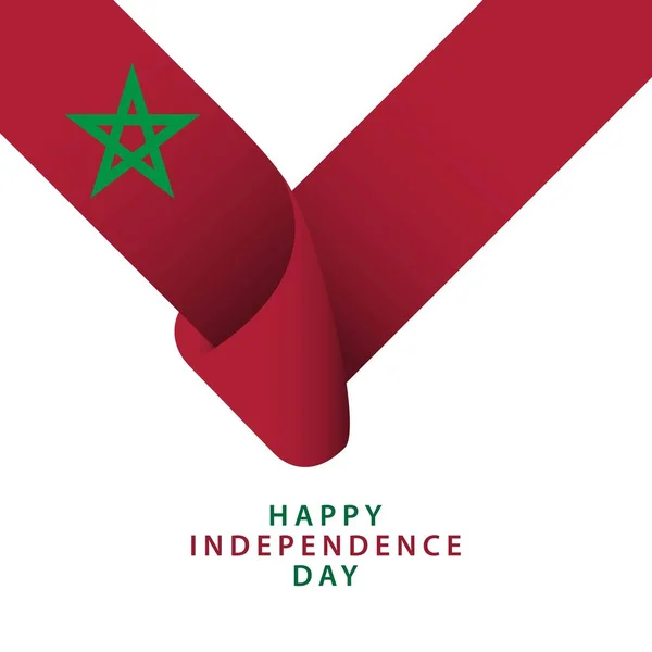Happy Morocco Independence Day Vector Template Illustrateur de conception — Image vectorielle