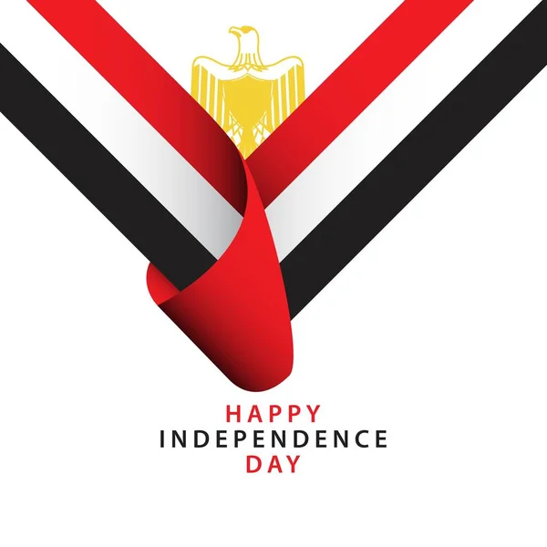 Happy Egypt Independence Day Vector Template Design Illustrator — Stock Vector