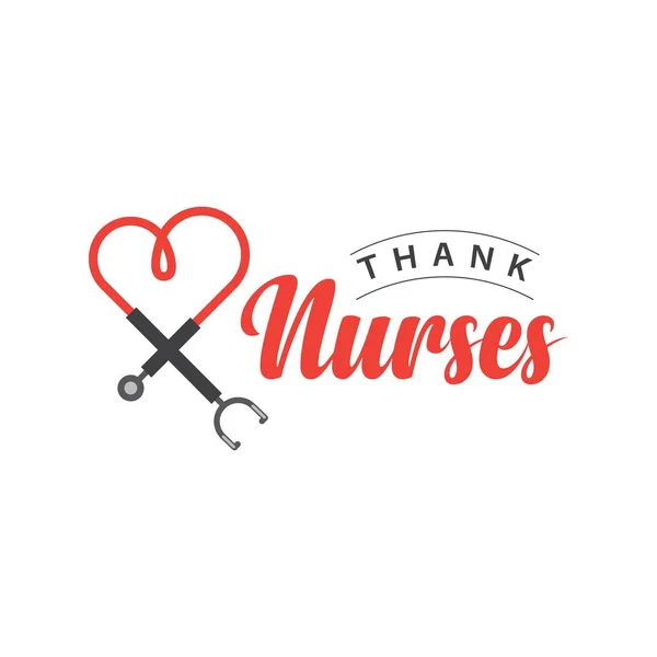 Thank Nurses Vektör Şablonu Tasarım İllüstrasyon