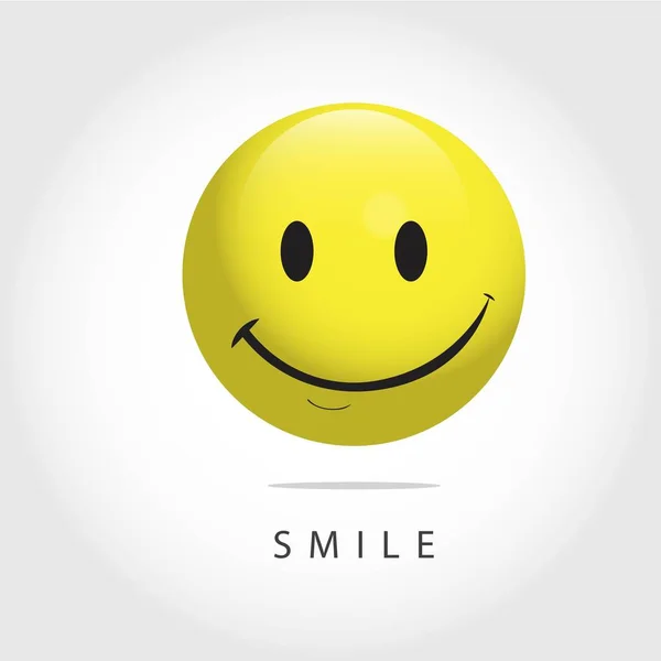 Sonrisa Emoticon Vector Plantilla Diseño Ilustración — Vector de stock