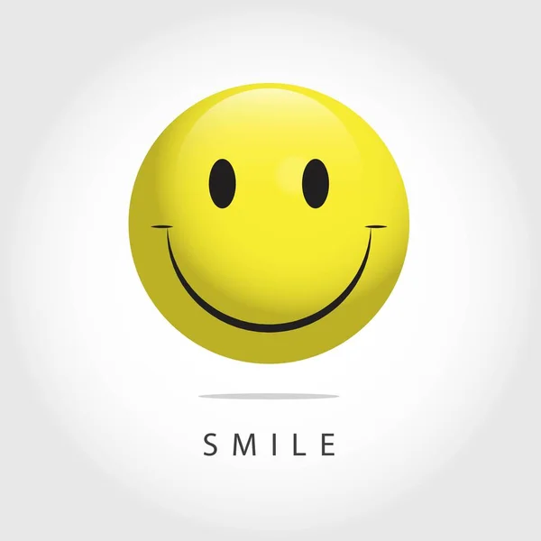 Sorriso Emoticon Modelo de Vetor Ilustração Design — Vetor de Stock