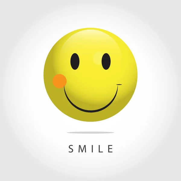 Sorriso Emoticon Modelo de Vetor Ilustração Design —  Vetores de Stock