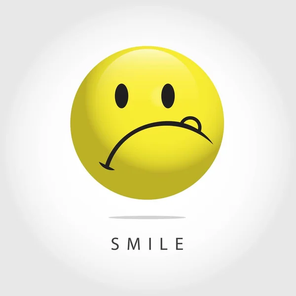 Sonrisa Emoticon Vector Plantilla Diseño Ilustración — Vector de stock