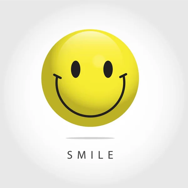 Sorriso Emoticon Modelo de Vetor Ilustração Design — Vetor de Stock