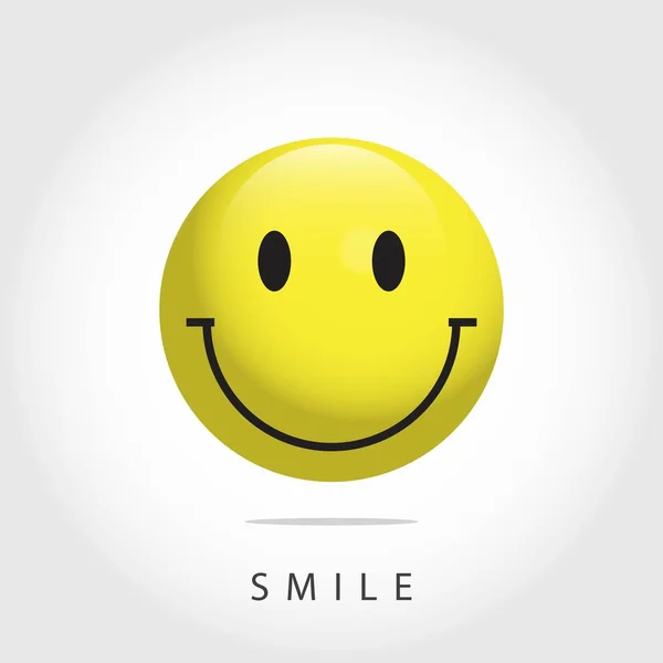 Посмішка смайлик Векторний дизайн шаблону Ілюстрація — стоковий вектор