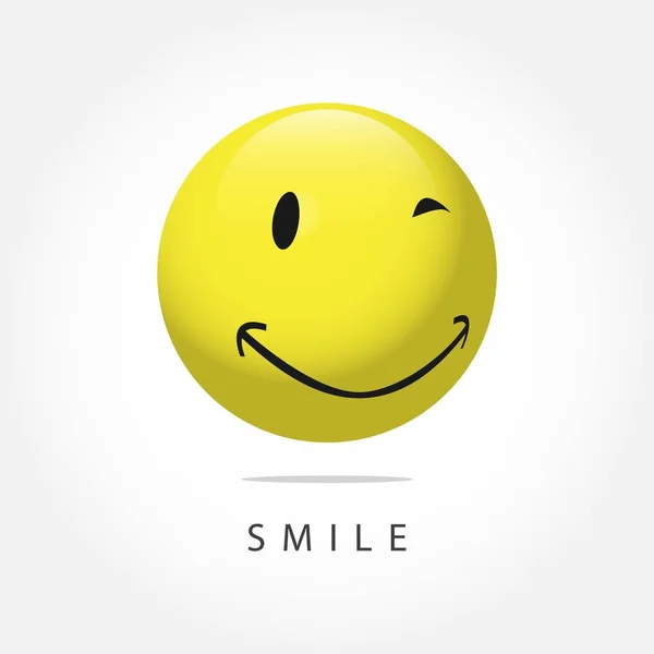 Sorriso Emoticon Modelo de Vetor Ilustração Design —  Vetores de Stock