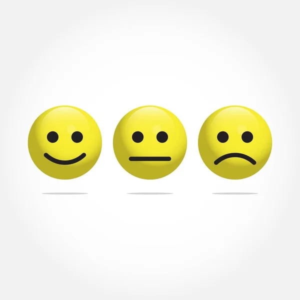 Lächeln Emoticon Vektor Vorlage Design Illustration — Stockvektor