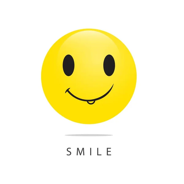 Illustration de conception de modèle vectoriel émoticône sourire — Image vectorielle