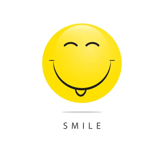 Smile İfade Vektör Şablonu Tasarım İllüstrasyon — Stok Vektör