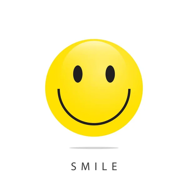 Smile Emoticon เวกเตอร์ต้นแบบการออกแบบภาพประกอบ — ภาพเวกเตอร์สต็อก