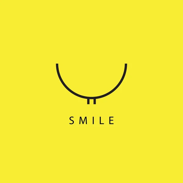 Smile Vector Template Design Illustration — Stock Vector